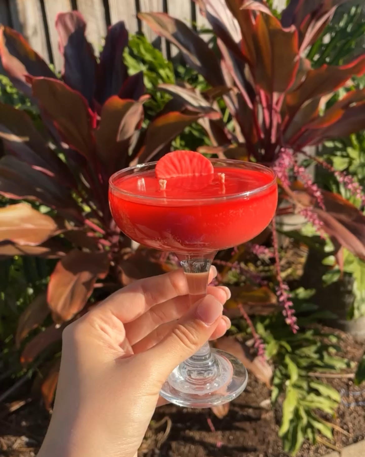 Sex on the Beach Cocktail Candle image 0
