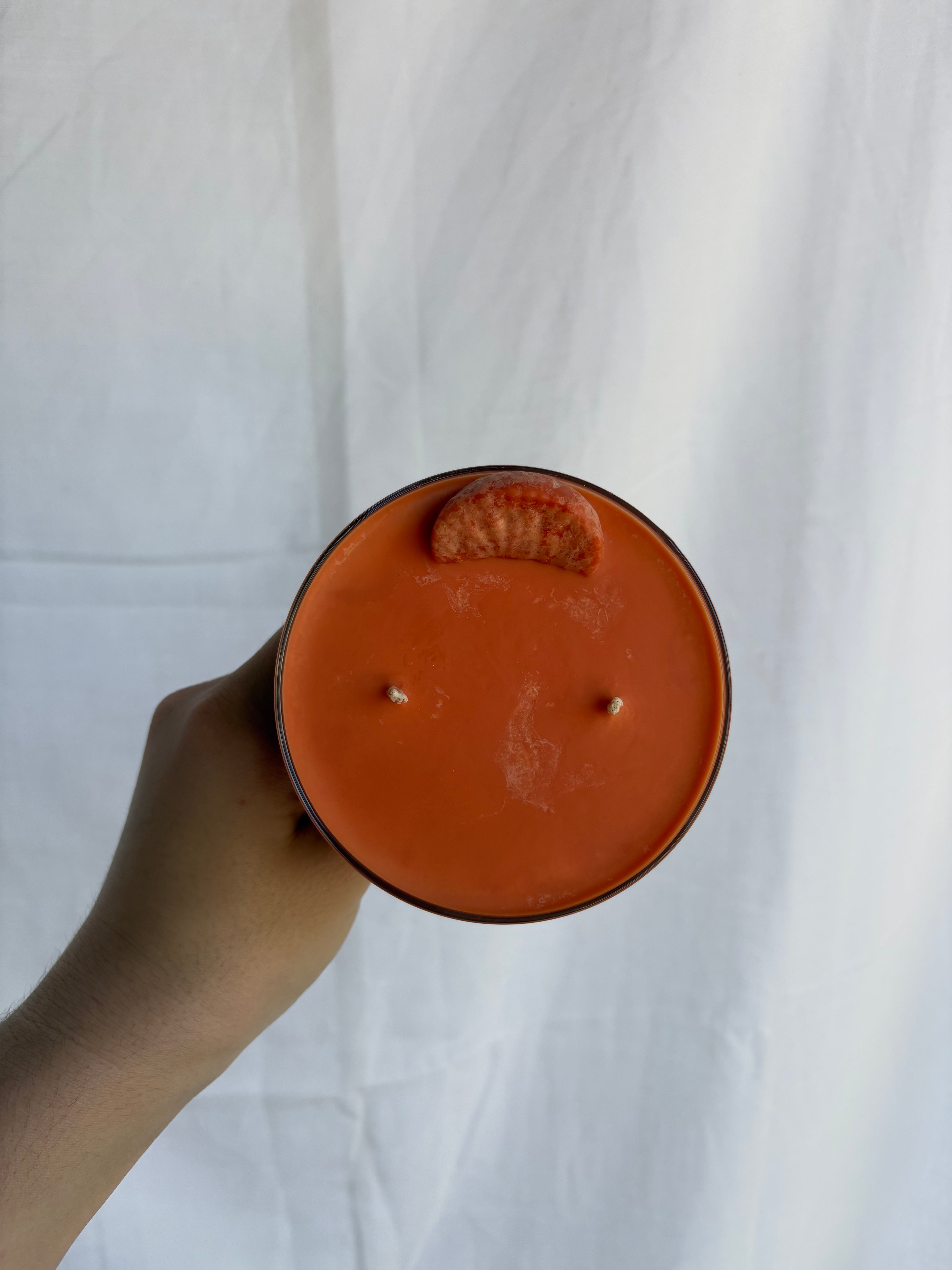 Sex on the Beach Cocktail Candle - 245ml hand-poured vegan cocosoy candle in clear cocktail glass