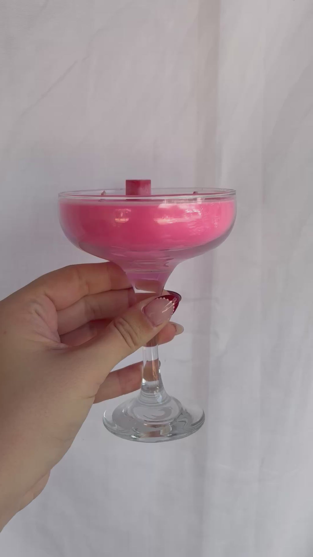 LoveTay Cocktail Candle - 245ml hand-poured vegan cocosoy candle in clear cocktail glass