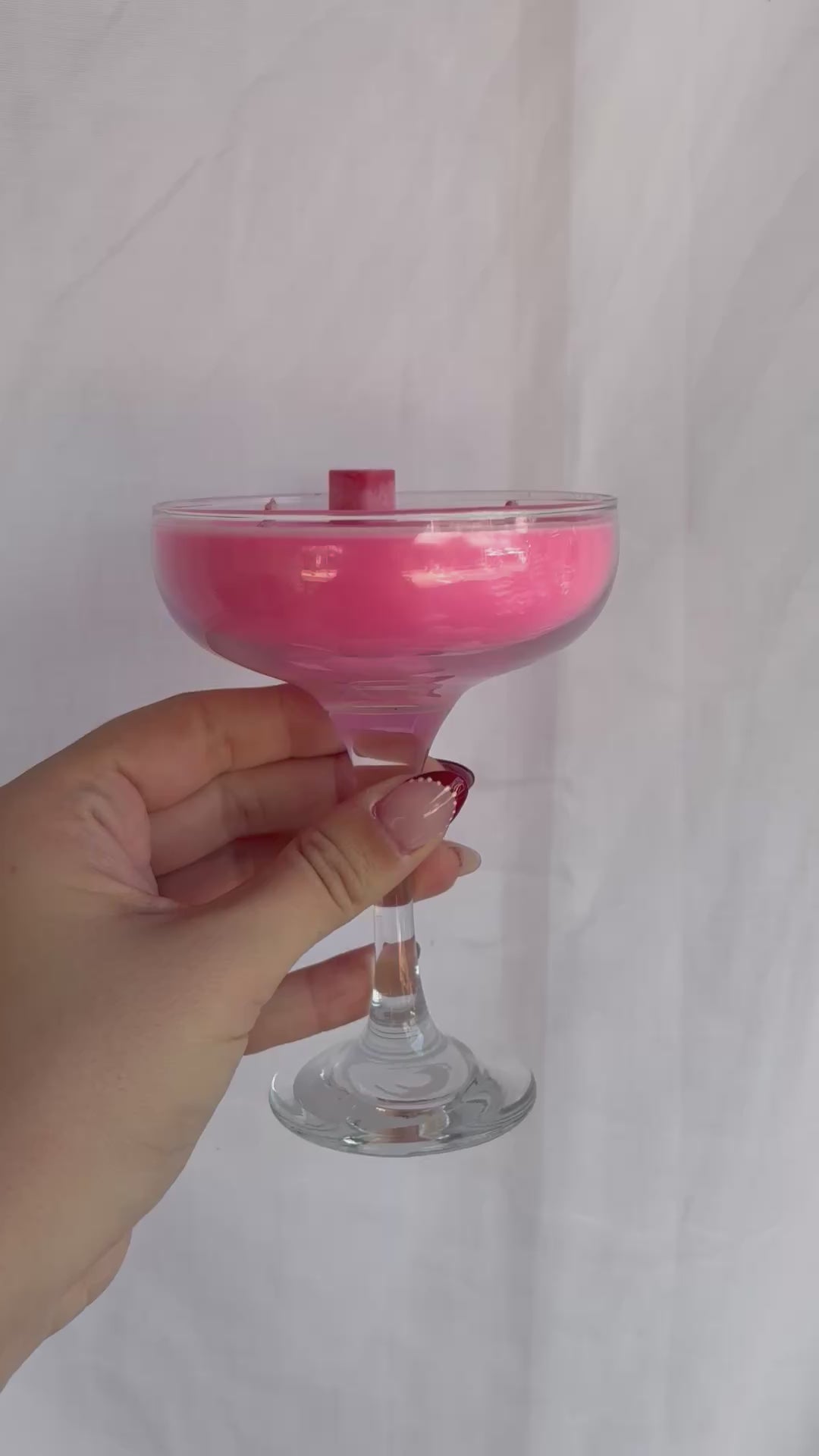 LoveTay Cocktail Candle - 245ml hand-poured vegan cocosoy candle in clear cocktail glass
